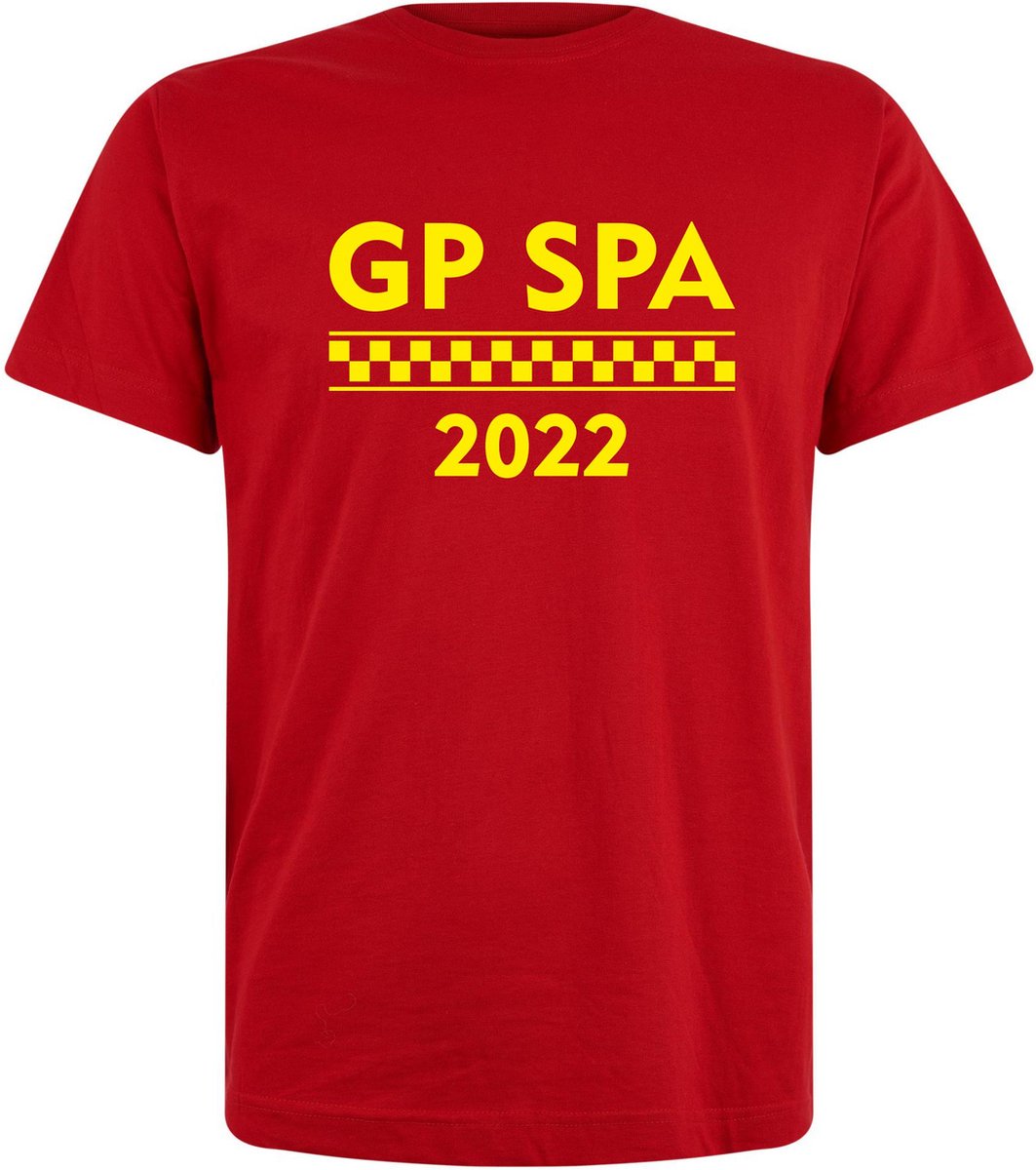 T-shirt GP Spa 2022 | Max Verstappen / Red Bull Racing / Formule 1 fan | Grand Prix Circuit Spa-Francorchamps | kleding shirt | Rood | maat L